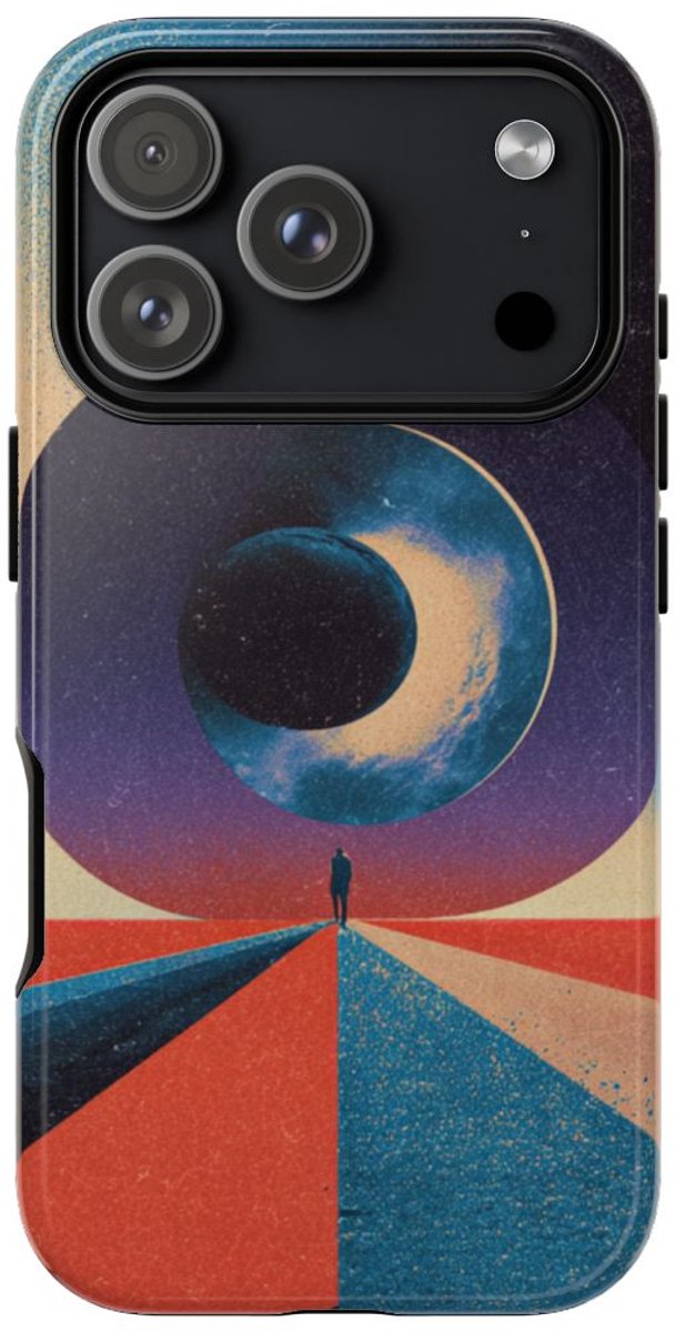 Surrëel Geometrisch Spiraalportaal – Telefoonhoesje Geschikt voor iPhone 17 Pro