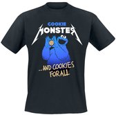 Sesame Street Cookie Monster ... And Cookies For All Heren T-shirt - zwart - L