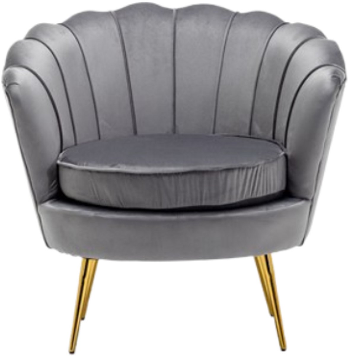 Velvet Schelp Fauteuil/Stoel Grijs | Russle
