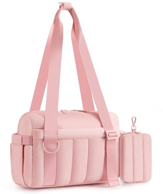 Kleine gymtas, kleine sporttas voor vrouwen, 9,5 x 4,7 x 5,5 inch nylon