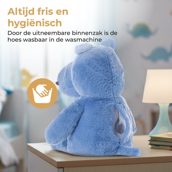 Verzwaringskussen 2KG Dreambuddy Luma het Nijlpaard - 2KG - Verzwaringsknuffel - Verzwaarde Knuffel - Anxiety Knuffel - Kalmerende Knuffel - Official Duzhey Kids Dreambuddy - Nijlpaard Knuffel - Slaapknuffel - Rustgevende knuffel van Dreambuddy — afbeelding 3