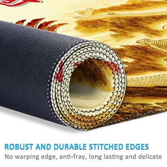 Grote Natuurlijke Rubber Muismat voor Kantoor en Gaming (800 x 300 x 3mm) — afbeelding 4