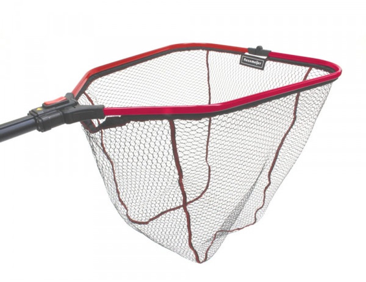 Rozemeijer - Folding Trap DLX Tele Rubberized Net - Schepnet 70 x 60 cm - Steel 105-160 cm