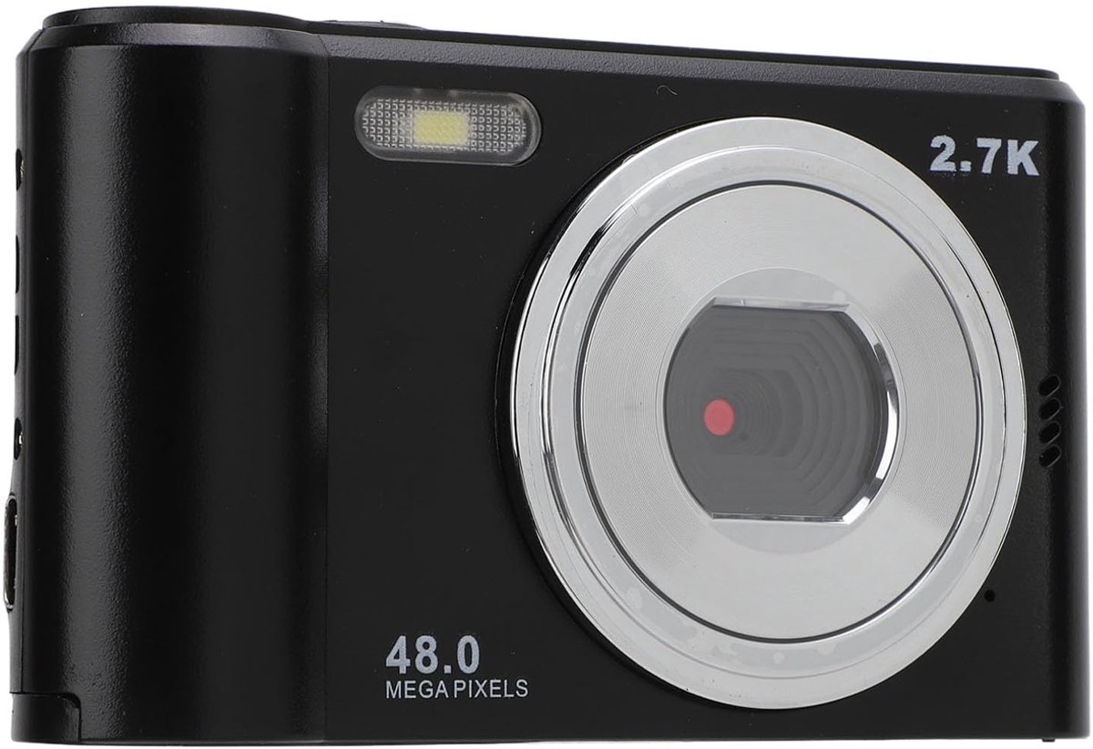 Digitale Fotocamera - 2.7K video vlog camera - 48MP - 8x zoom - LCD scherm - Anti-shake - M2 - Zwart