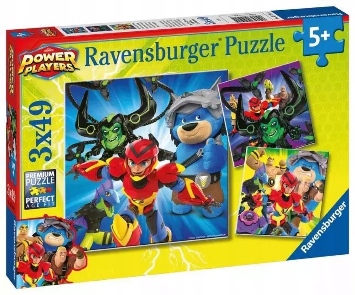 Ravensburger Power Players 3-in-1 Puzzel (3x49 Stukjes)