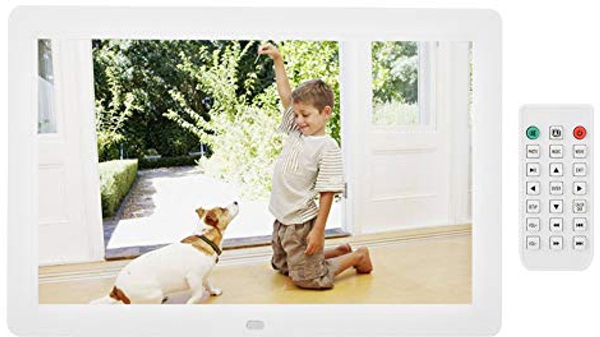 Digitale fotolijst 12 inch met HD-display en afstandsbediening