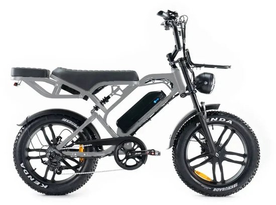 QMWHEEL V20 Pro Elektrische Fatbike 20″ 250W 7 Versnellingen 60 km Actieradius Hydraulische Remmen Achterzitje Voetsteunen Voorrek