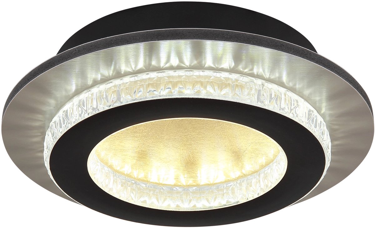 Globo Plafonniere - zwart - JAYDEN - metaal - Ø 20cm - LED - 48042-12G - Globo