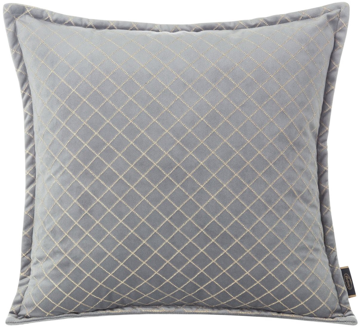Decoratieve Kussensloop Kim 45x45cm - Zilver met Gouden Draad