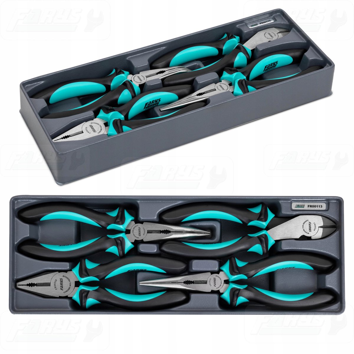 Farys Gereedschap Set: 4 Premium Tangen voor Werkplaatskast