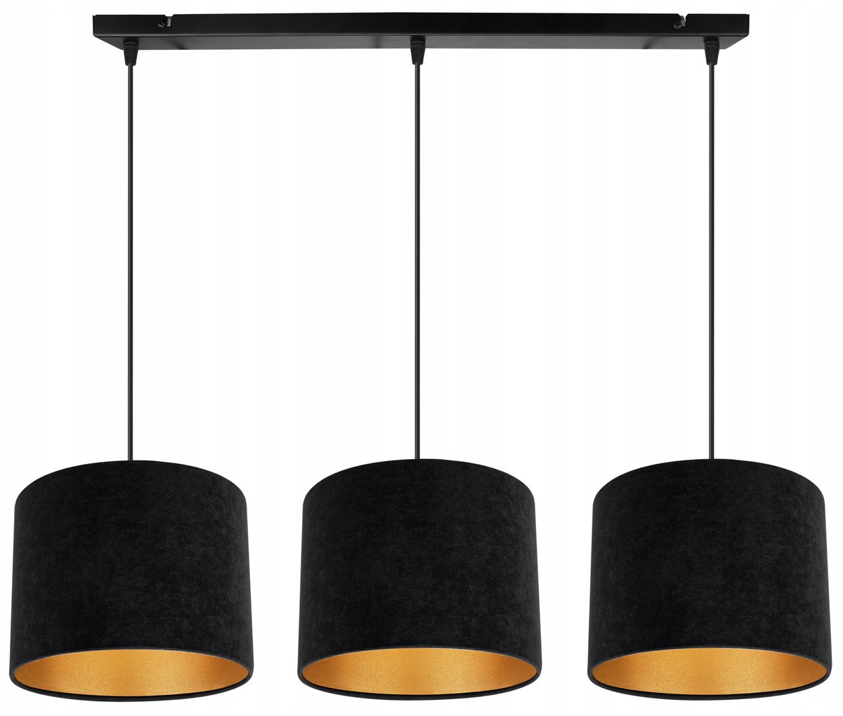 Luxe Hanglamp Mediolan Goud Velours 3xE27 - Stijlvol Design