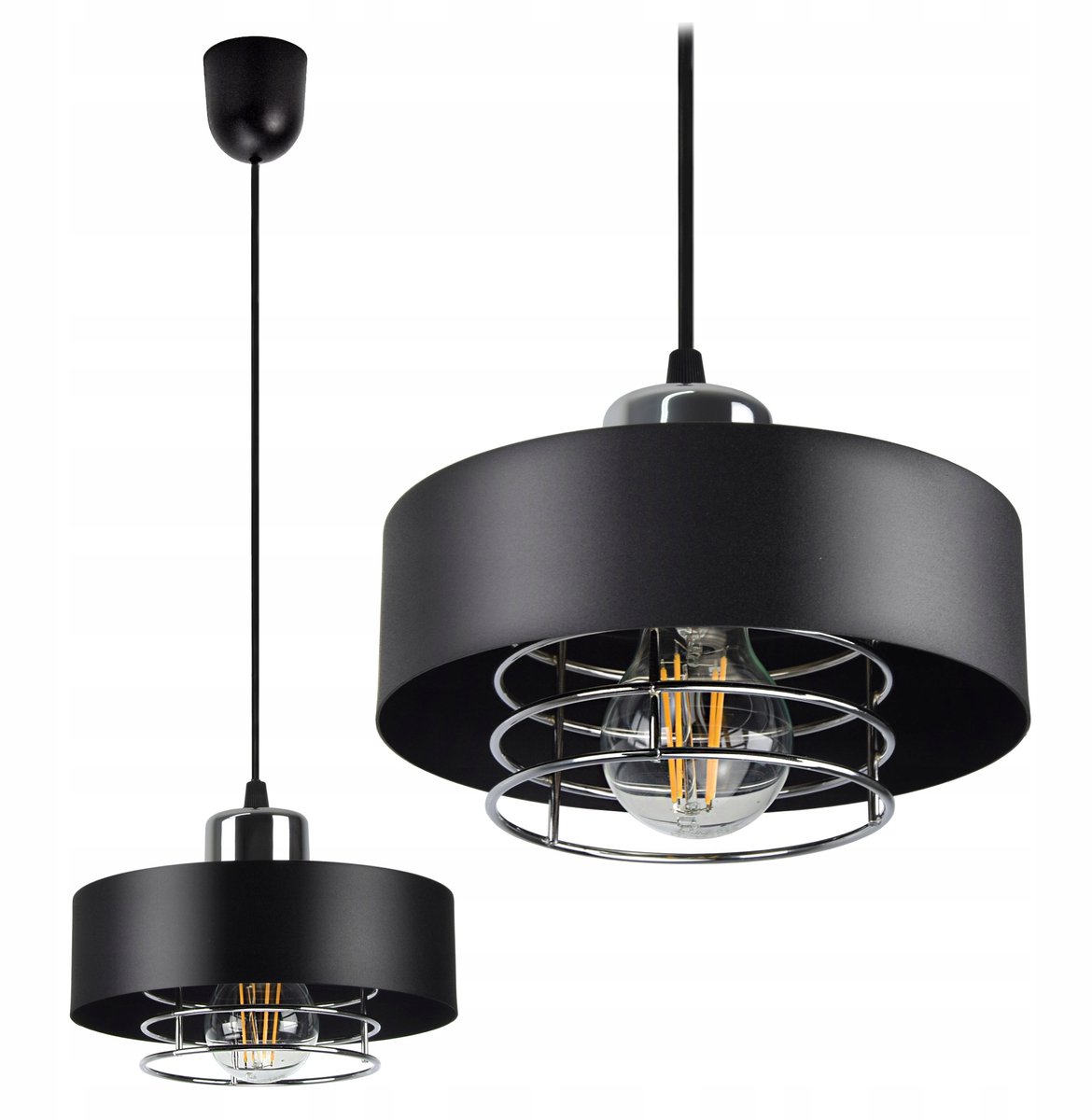 VIGO II Chroom LED Plafondlamp / Hanglamp - Modern Design