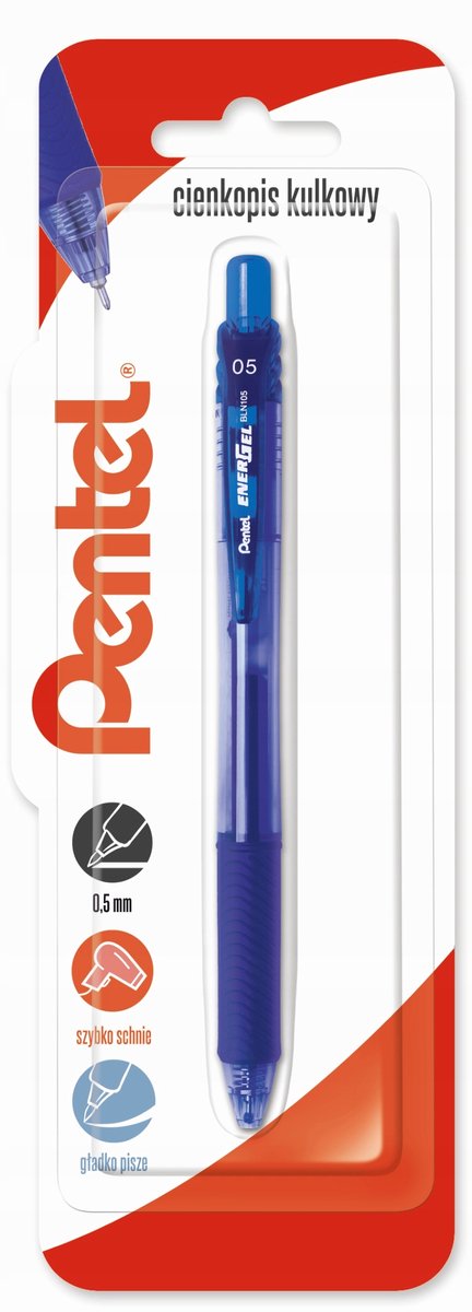 Pentel EnerGel BLN105 Gelpen Blauw, 0.5mm - Vloeiend Schrijven