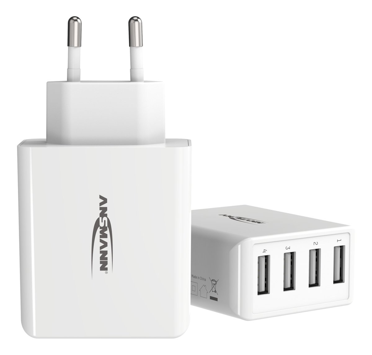 Snelle USB-lader met 4 USB-poorten