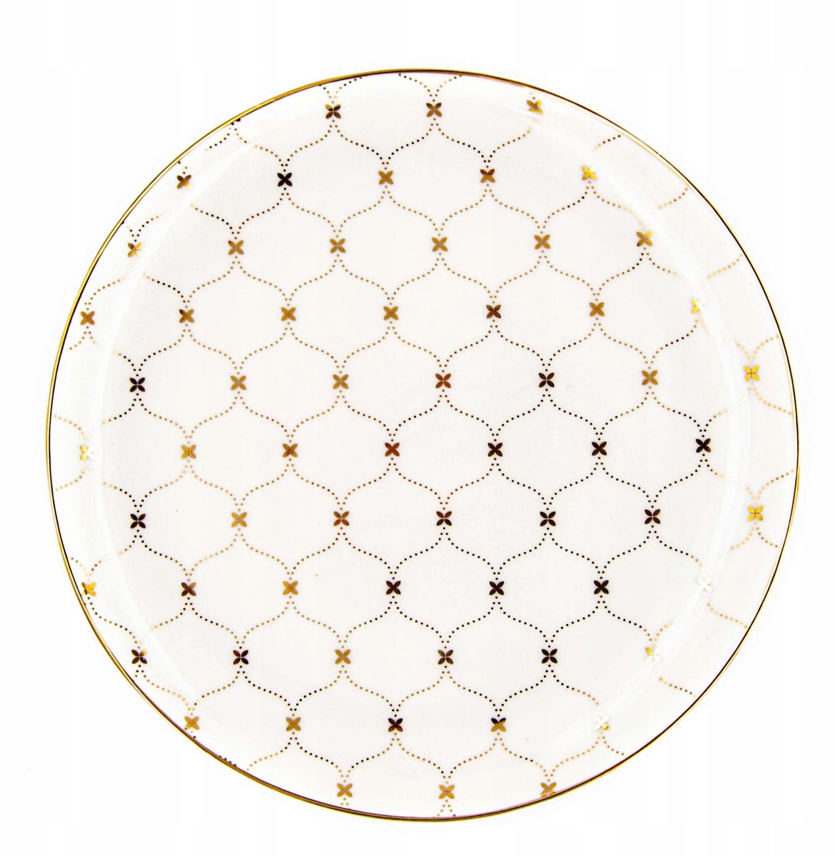 Bogucice Gemis Porseleinen dessertbord 19,5 cm - Elegant Goud Decor