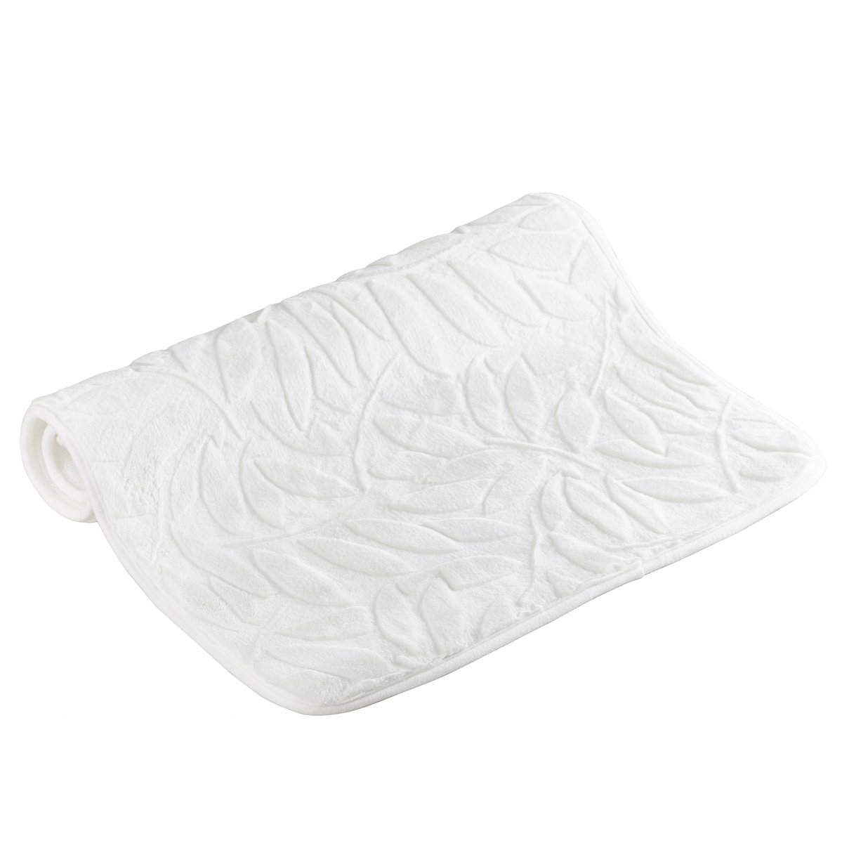 Zacht Antislip Badkamermat 50x80cm - Wasbaar & Decoratief 3D Wit