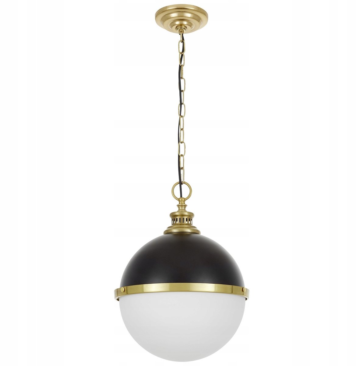 Largo Hanglamp Zwart Messing E27 40W - Stijlvol Loft Design