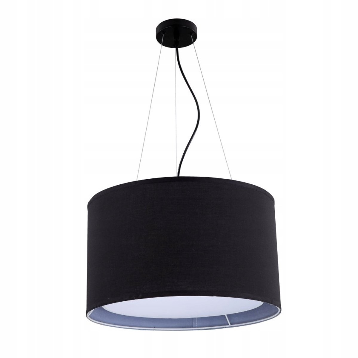 Zwarte Stoffen Plafondlamp Milk E27 4x60W