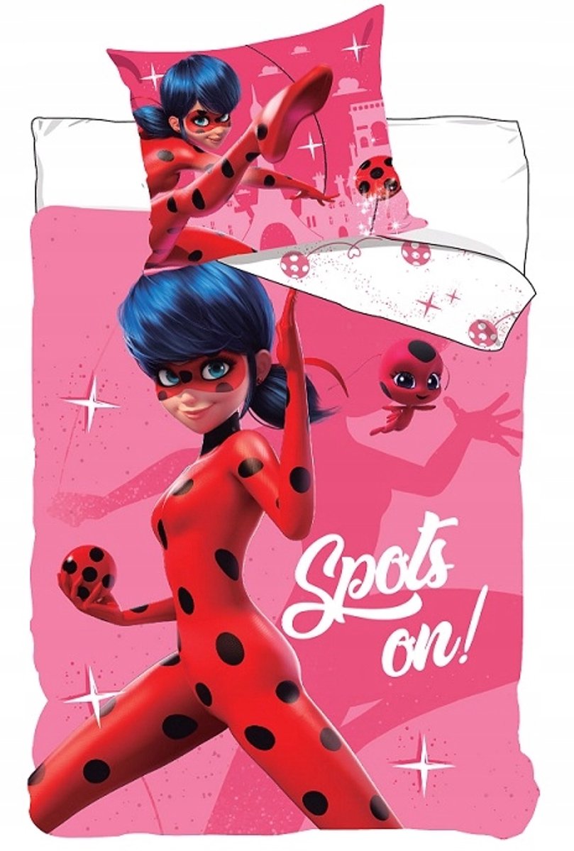 Miraculous dekbedovertrek Spots on140 x 200 cm - 60 x 70 cm (katoen)