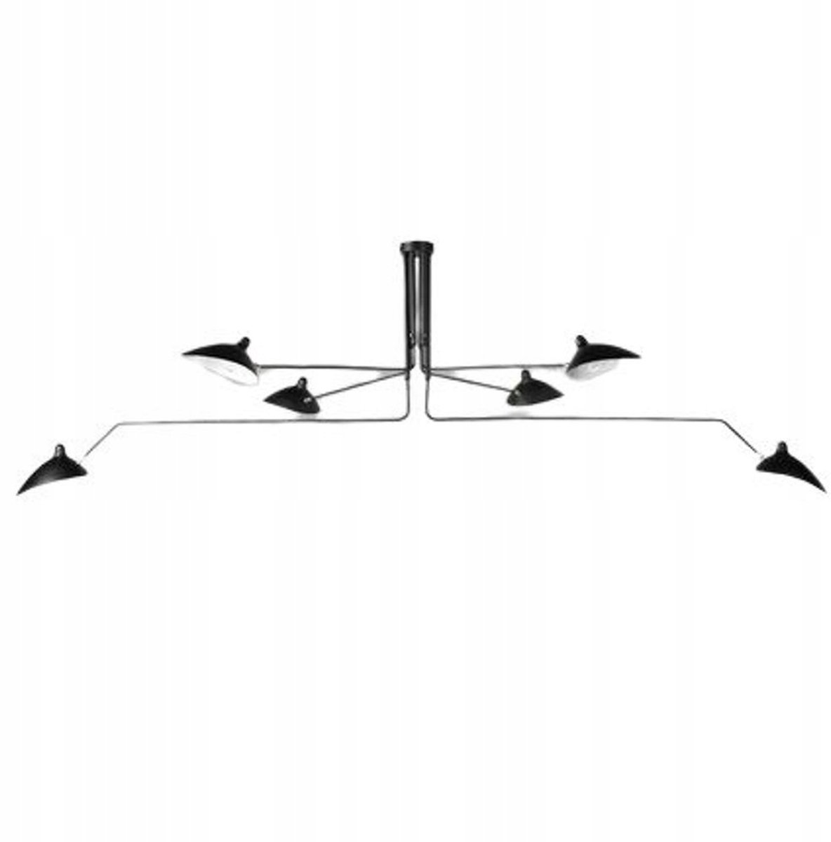 CRANE-6P Zwarte Hanglamp 280 cm - Modern Industrieel Design