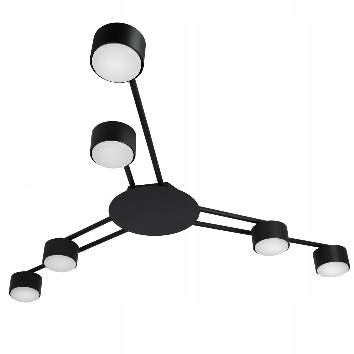 Moderne Zwarte Plafondlamp 6x GX53 Spot LED - Stijlvol en Energiezuinig