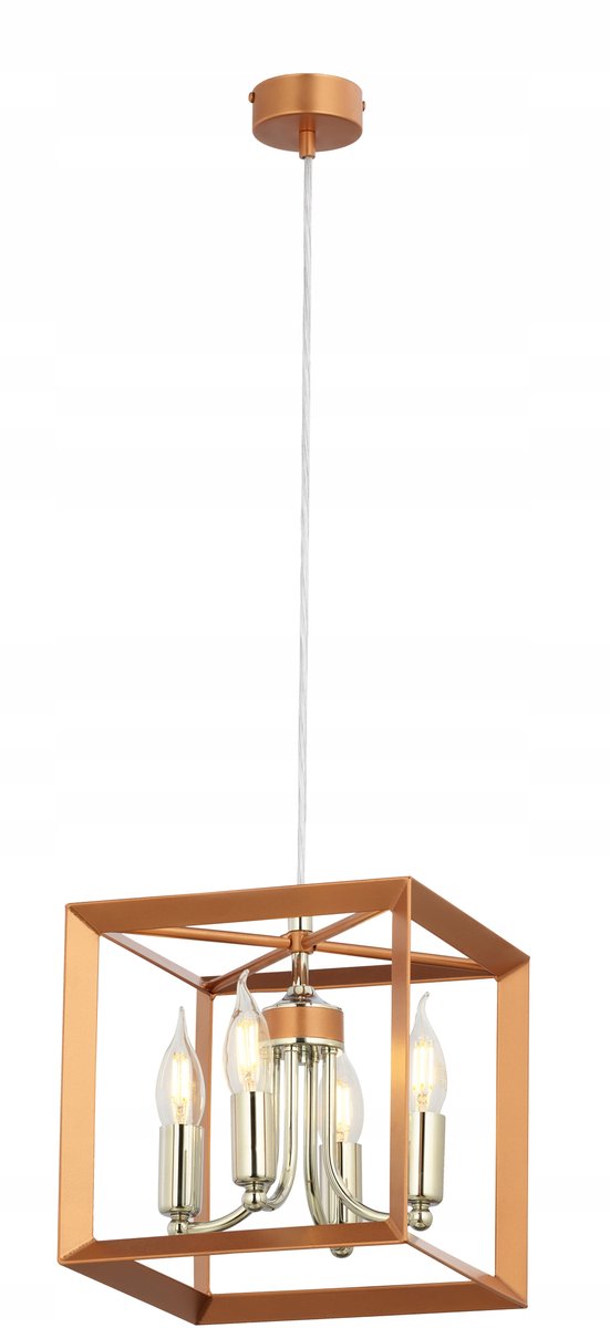 Koperen Loft Hanglamp Kubus MAY 1792 - Stijlvol en Modern
