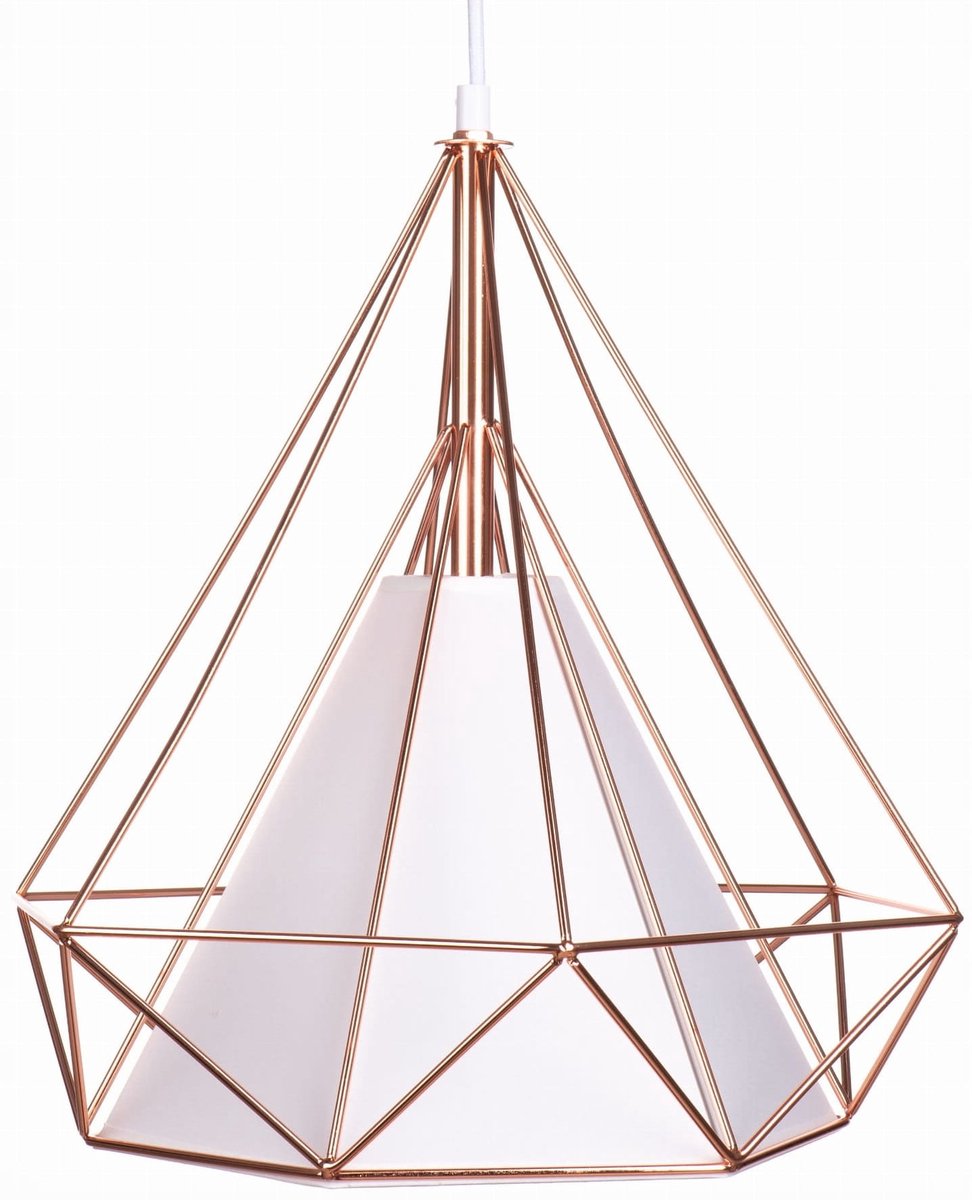 Hanglamp GEO S - Roze Goud - Stijlvolle Design lamp met E27 Fitting
