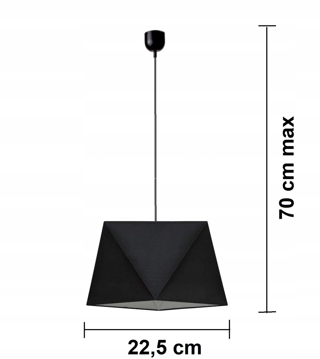 Hanglamp Diamant - Stijlvolle Zwarte Kap