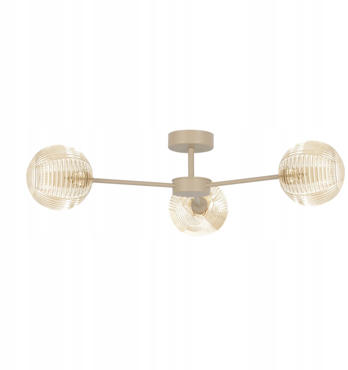 Gouden Plafondlamp JUKON met 3 Kappen - Stijlvol en Functioneel