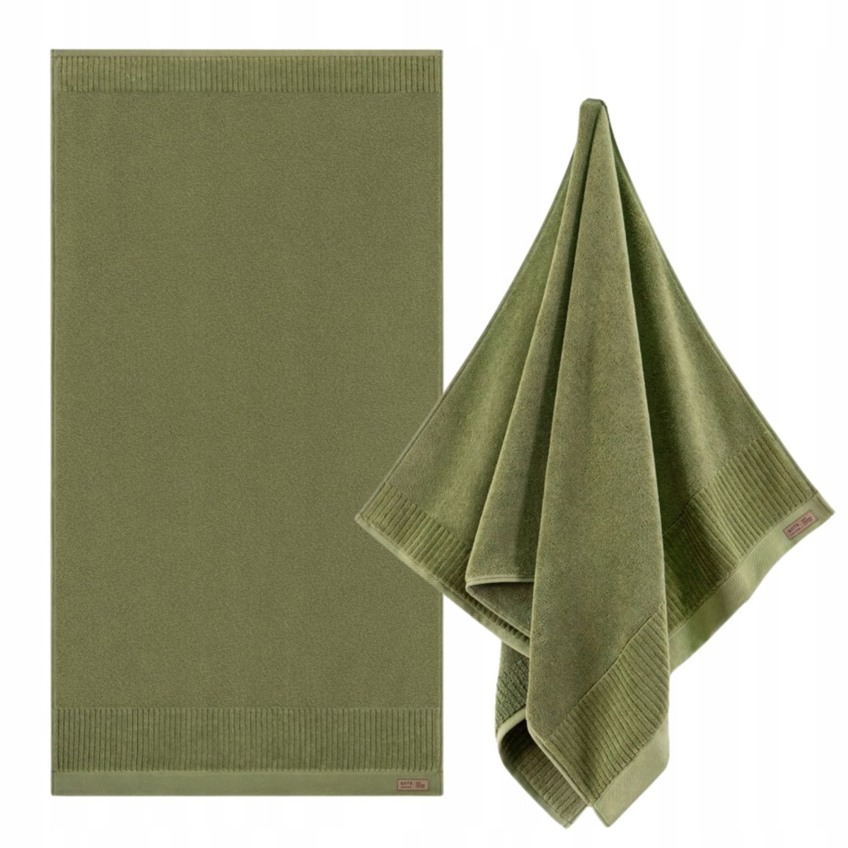 Zwoltex Porto Badhanddoek 100x150cm Dik Groen 600g/m² Biologisch Katoen