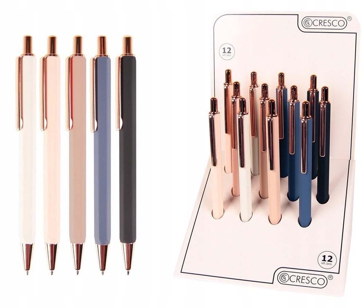 Cresco Hexagon balpenset (12 stuks) - Pastelkleuren