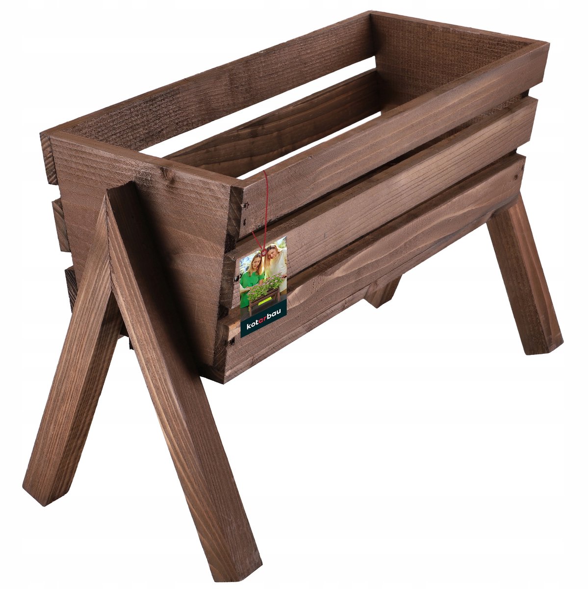 Houten Bloempot "Koziołek" - Decoratieve Plantenbak voor Tuin & Balkon