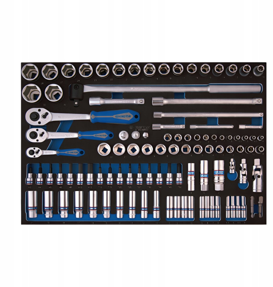 King Tony 103-delige doppenset 1/4"+3/8"+1/2" - 4-32mm
