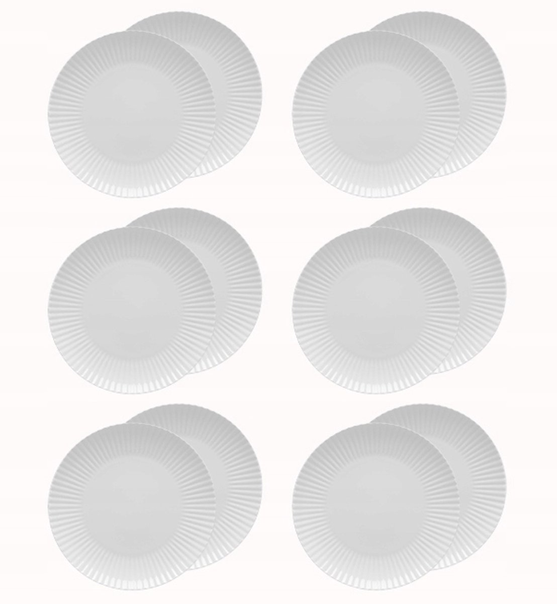 Lubiana Daisy Porseleinen Dessertborden 20,5cm - Set van 12