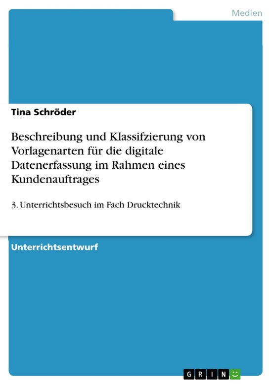 Beschreibung und Klassifzierung von Vorlagenarten für die d ... - cover
