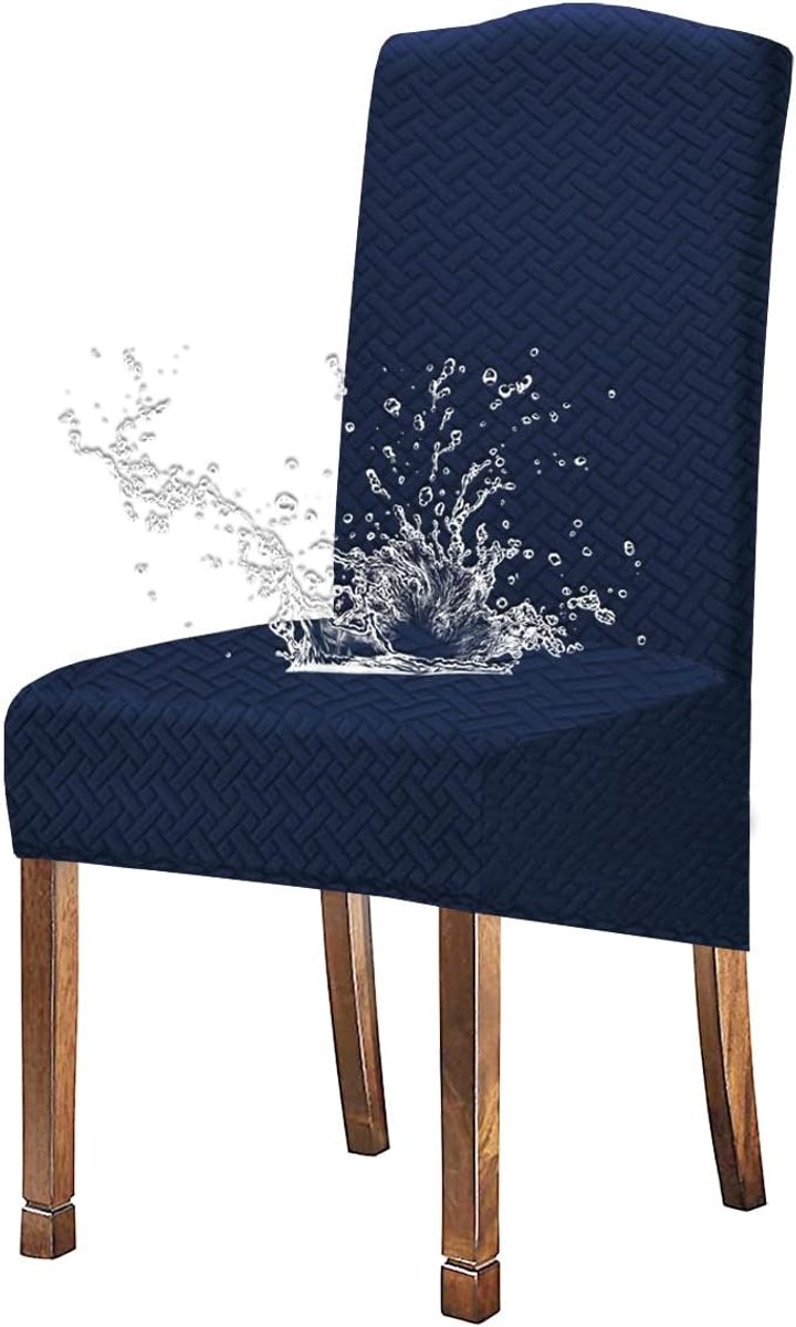 Hoge Rug Waterdichte Stoelhoezen voor Eetkamerstoelen - Stretch en Wasbaar - Set van 2 Pcs