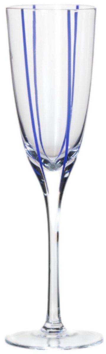Champagneglass Blue Stripe h25 d7,5