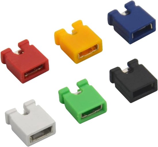 100 stks Mini Micro Jumper Cap voor 2.54mm Header (shunts) Korte Circuit Blok Jumper