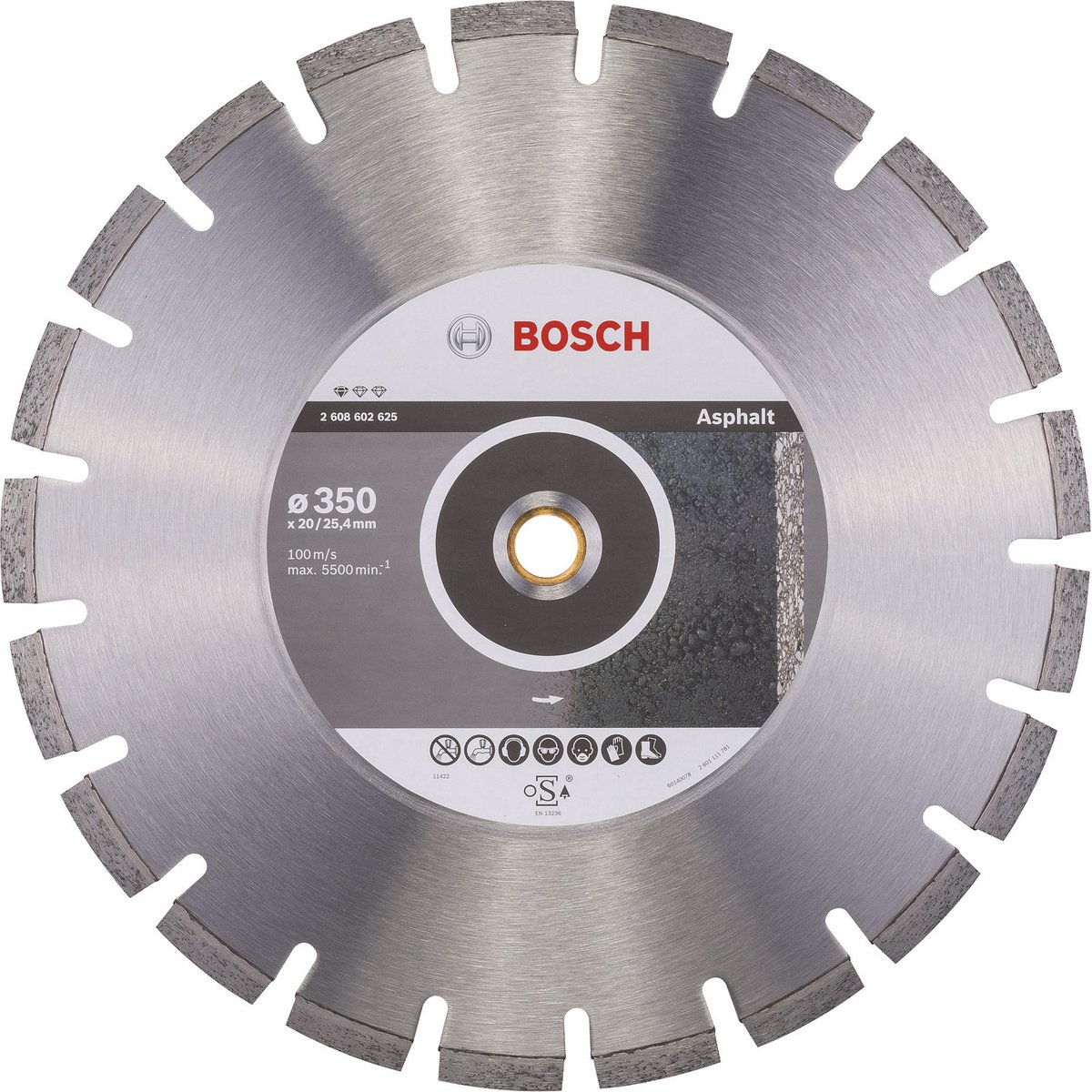 Bosch - Diamantdoorslijpschijf Standard for Asphalt 350 x 20/25,40 x 3,2 x 10 mm