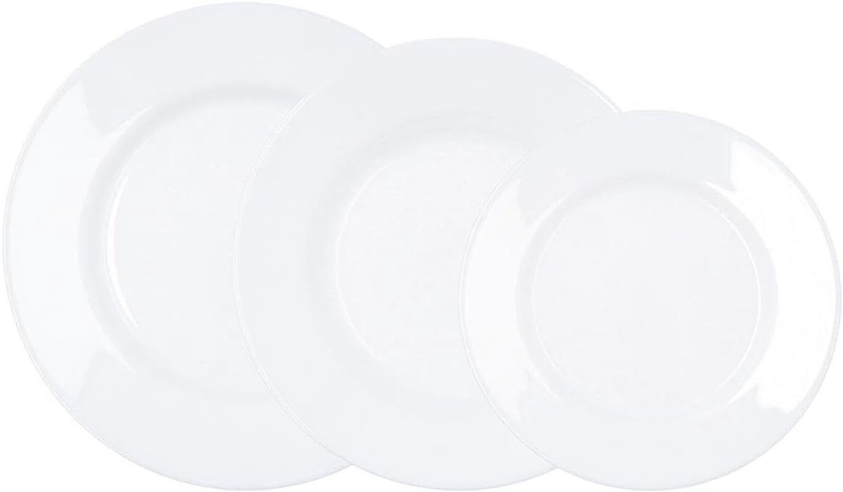 Multicolor glazen servies voor 6 personen - 18 stuks