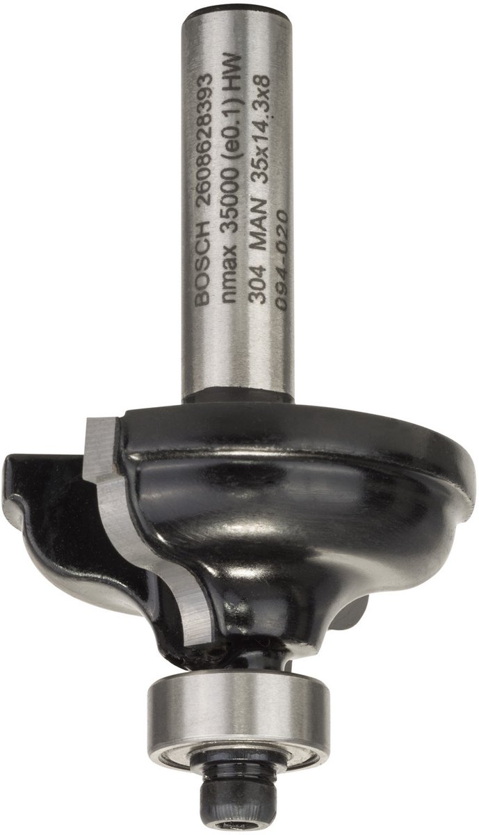 Bosch - Profielfrees A 8 mm, R1 4,8 mm, B 11 mm, L 14,3 mm, G 57 mm