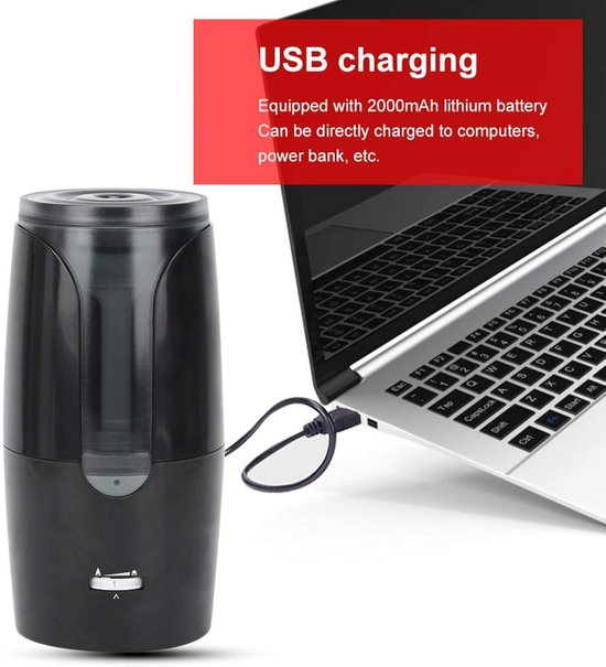 ARPDJK Elektrische puntenslijper, stroomvoorziening via USB of elektronische puntenslijper, automatisch, werkt op batterijen, voor potloden nr. 2 en kleurrijk ARPDJK Elektrische puntenslijper, stroomvoorziening via USB of elektronische puntenslijper, automatisch, werkt op batterijen, voor potloden nr. 2 en kleurrijk