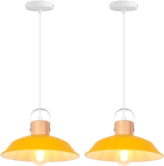2 Stuks Hanglamp Industriële Slaapkamer E27 Kroonluchter Vintage