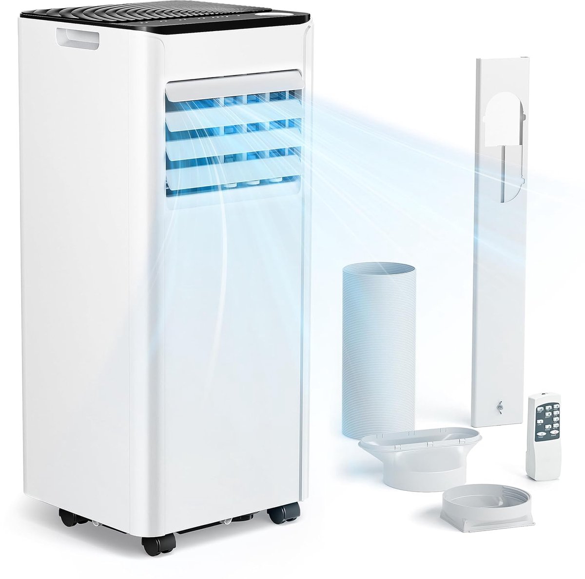 Mobiele airconditioner 9000 BTU - Stille 4-in-1 Koeling voor Ruimtes tot 25 m²