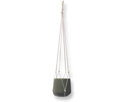 Plantenhanger Zonder Kwast - Kies Kleur en Lengte - Gebroken Wit - 70 cm lang - Katoenkoord - Geschikt voor Pot met Diameter t/m 20 cm - Handgemaakt in ons Macramé Atelier - Prijs per Stuk - Let op: Exclusief Pot - Inclusief Verzendkosten