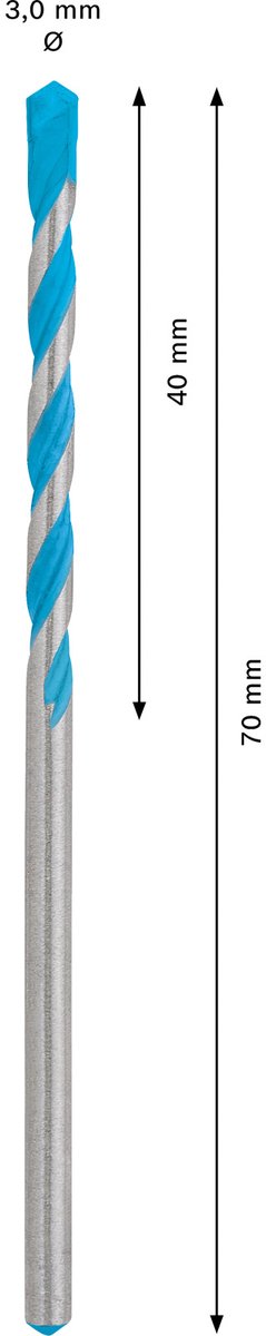 Bosch - Universele boren CYL-9 Multi Construction 3 x 40 x 70 mm, d 2,8 mm