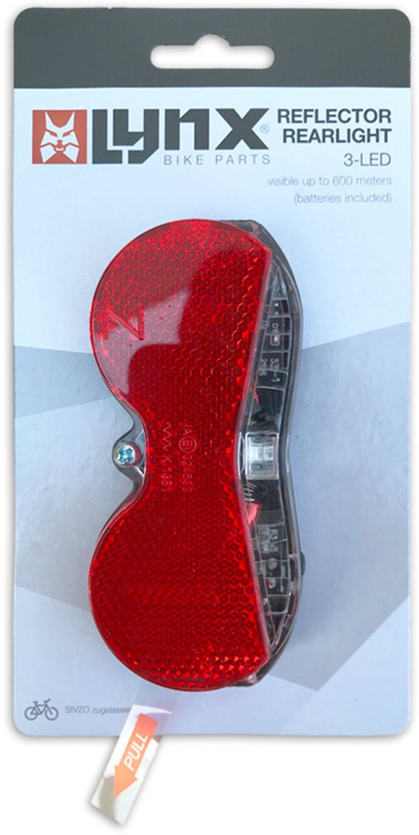 Lynx Firefly - Achterlicht - 3 LED's - Met 2 AAA batterijen — afbeelding 3