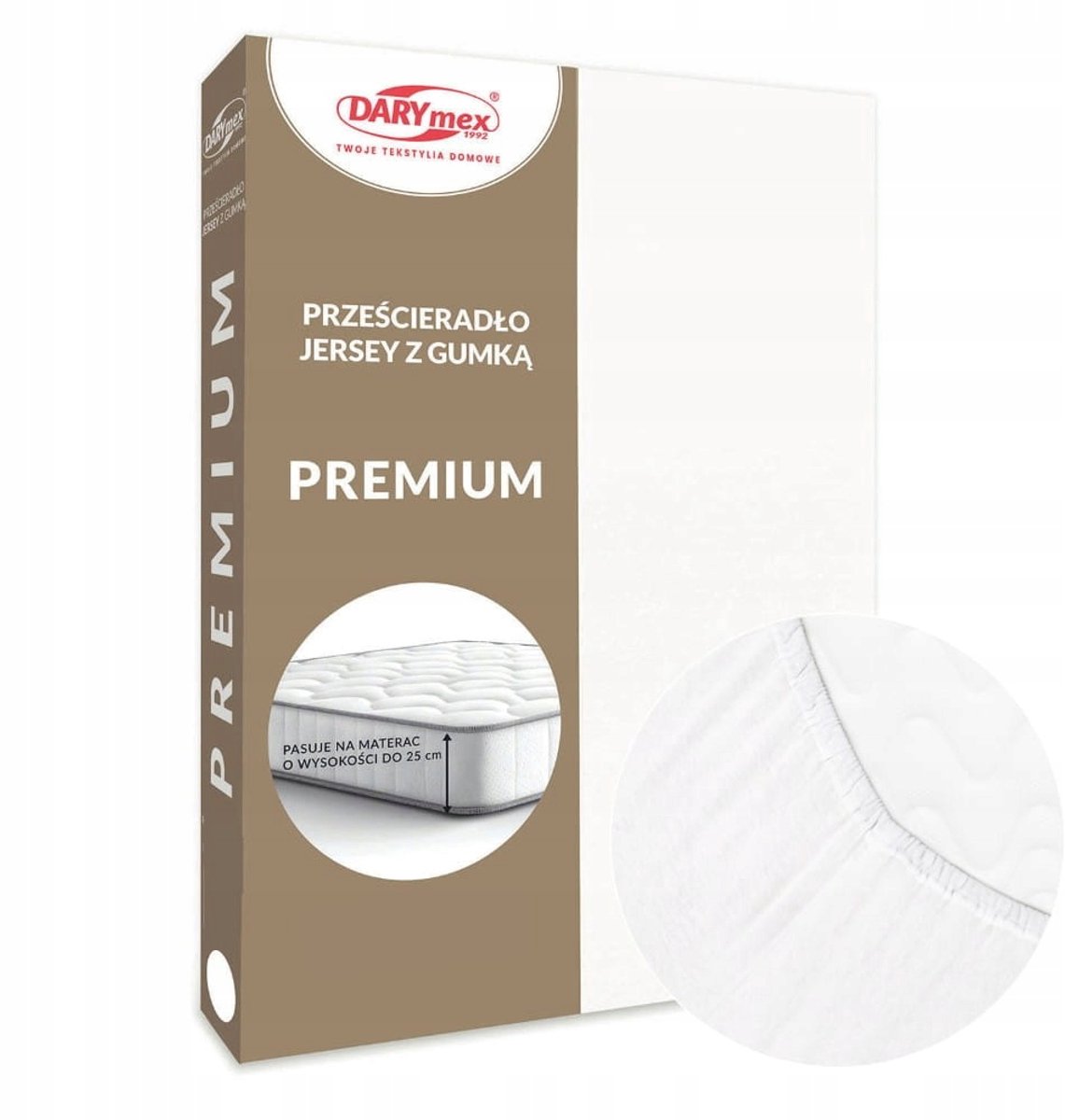 Jersey Hoeslaken Premium Wit 120x200cm - Dikte 170g