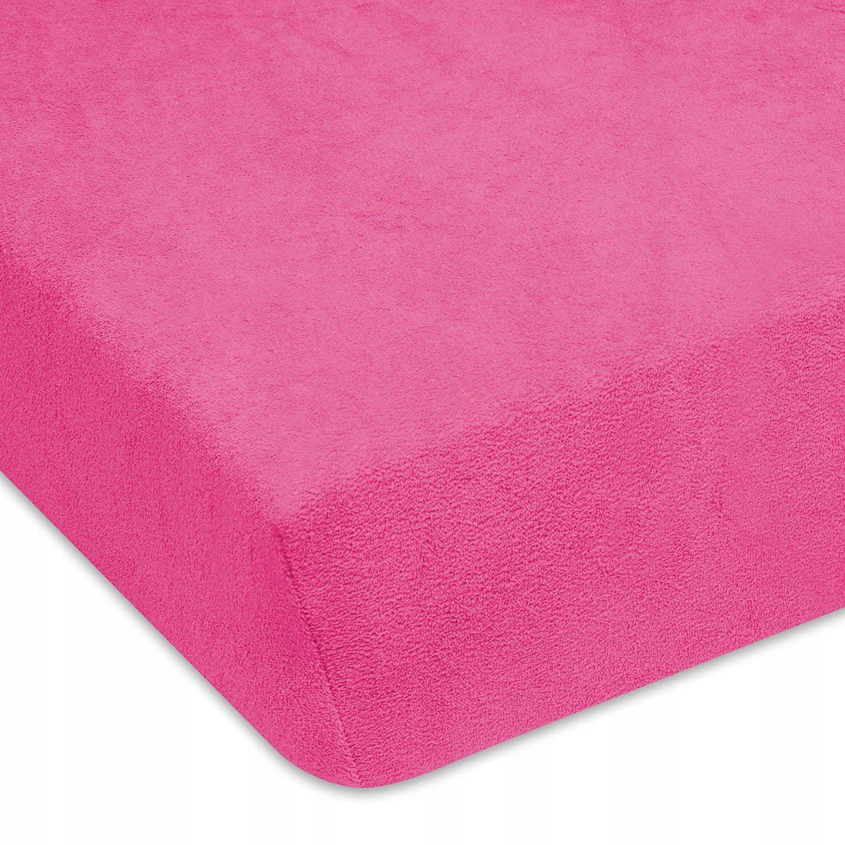 Roze Frotte Haeslaken met Elastiek 80x180 cm
