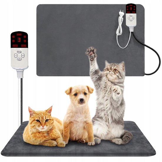 Verwarmingsdeken 45x70cm Grijs voor Huisdieren met 9 - Verwarmingsdeken - €28,09